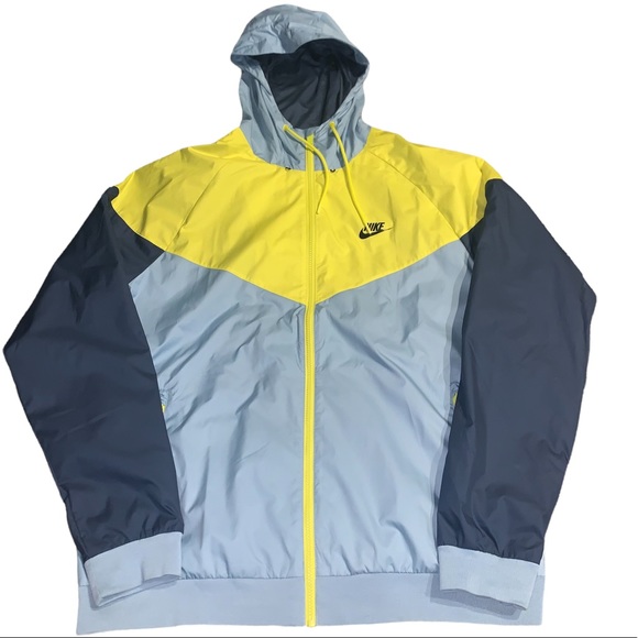 Nike Jackets \u0026 Coats | Nike Running Mens Yellow Volt Gray Full Zip Windbreaker Jacket | Color: Gray/Yellow | Size: XL | Pm-80516963's Closet